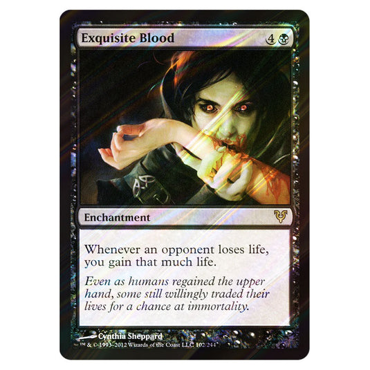 Exquisite Blood 0102 card from the Magic The Gathering set Avacyn Restored