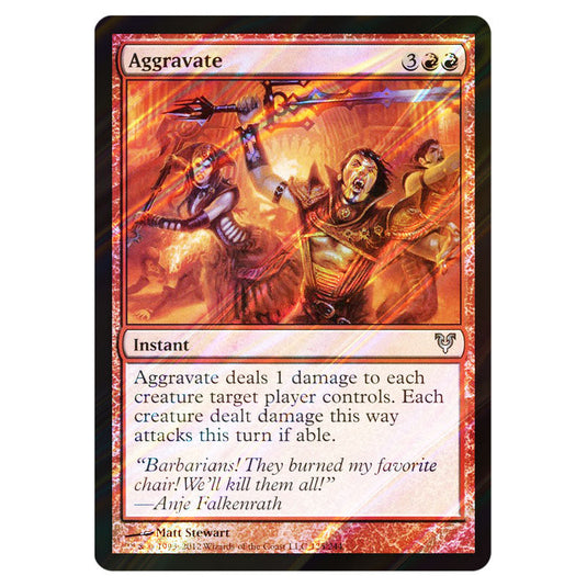 Aggravate 0125 card from the Magic The Gathering set Avacyn Restored
