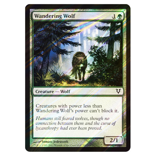 Wandering Wolf 0202 card from the Magic The Gathering set Avacyn Restored