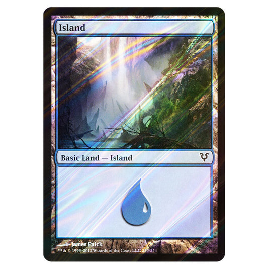Island 0233 card from the Magic The Gathering set Avacyn Restored
