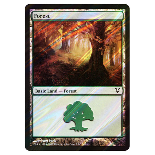 Forest 0243 card from the Magic The Gathering set Avacyn Restored