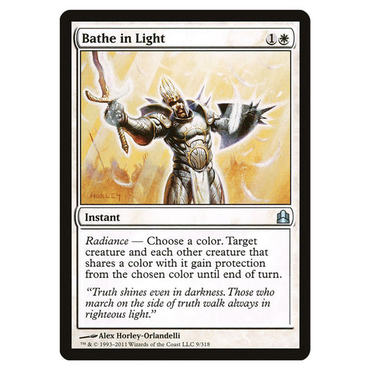 Bathe in Light 9 card from the Magic The Gathering set Commander 2011
