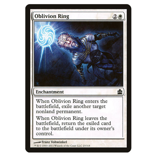 Oblivion Ring 23 card from the Magic The Gathering set Commander 2011