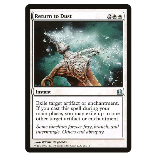 Return to Dust 28 card from the Magic The Gathering set Commander 2011