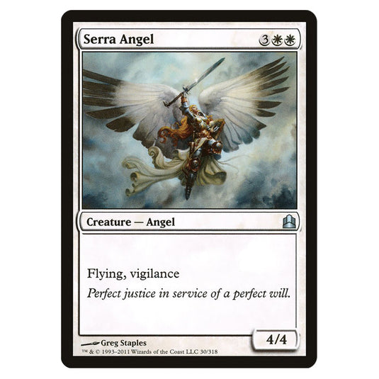 Serra Angel 30 card from the Magic The Gathering set Commander 2011