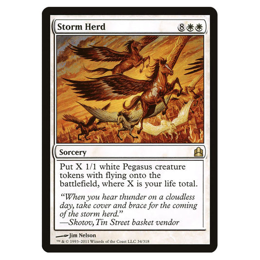 Storm Herd 34 card from the Magic The Gathering set Commander 2011