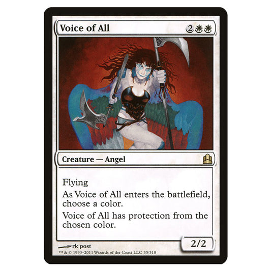 Voice of All 35 card from the Magic The Gathering set Commander 2011