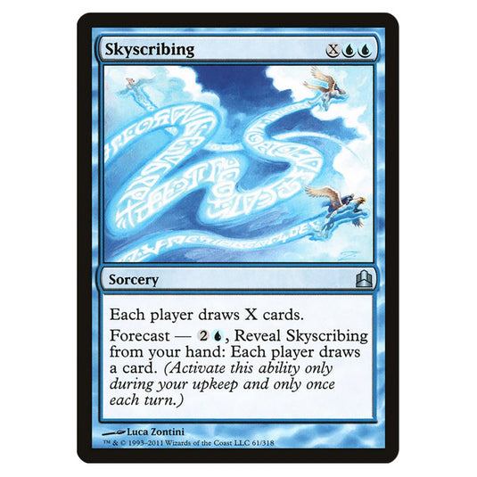 Skyscribing 61 card from the Magic The Gathering set Commander 2011