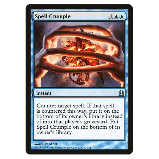 Spell Crumple 63 card from the Magic The Gathering set Commander 2011