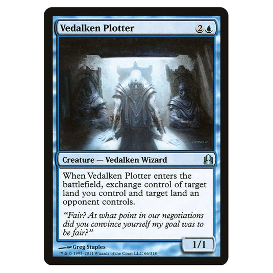 Vedalken Plotter 66 card from the Magic The Gathering set Commander 2011