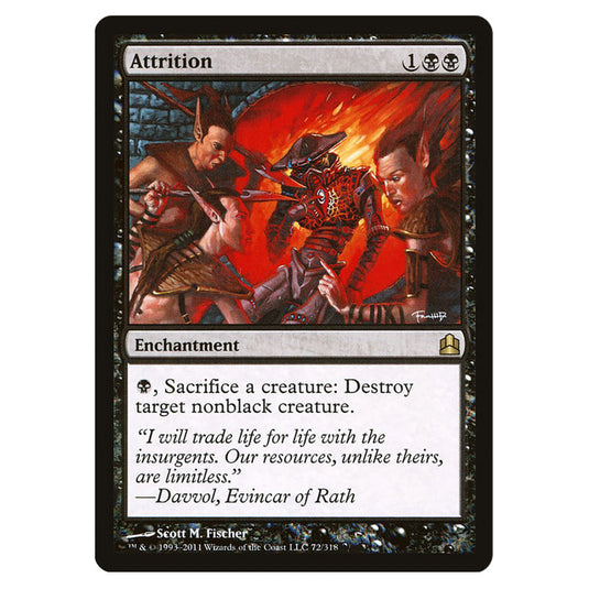 Attrition 72 card from the Magic The Gathering set Commander 2011