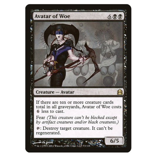 Avatar of Woe 73 card from the Magic The Gathering set Commander 2011