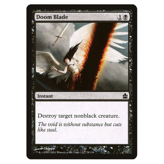 Doom Blade 78 card from the Magic The Gathering set Commander 2011