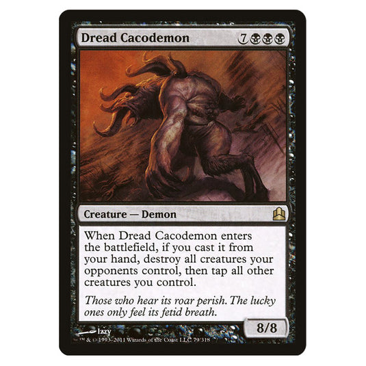 Dread Cacodemon 79 card from the Magic The Gathering set Commander 2011