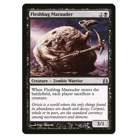 Fleshbag Marauder 83 card from the Magic The Gathering set Commander 2011