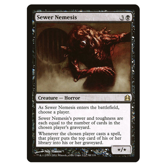 Sewer Nemesis 98 card from the Magic The Gathering set Commander 2011