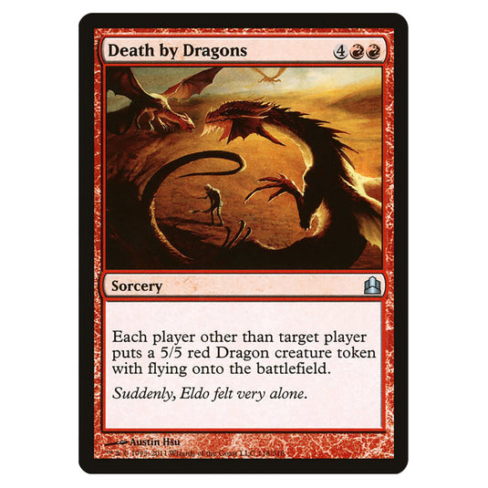 Death by Dragons 118 card from the Magic The Gathering set Commander 2011