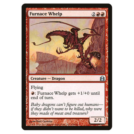 Furnace Whelp 124 card from the Magic The Gathering set Commander 2011