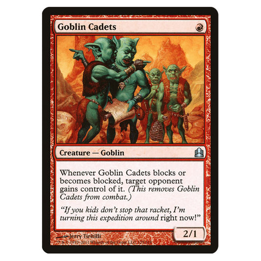 Goblin Cadets 125 card from the Magic The Gathering set Commander 2011