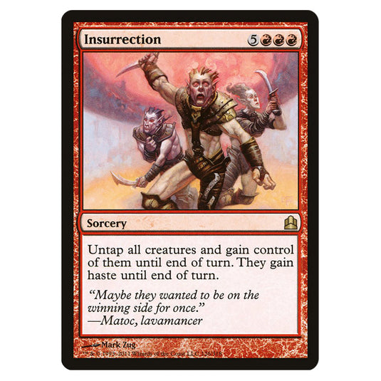 Insurrection 126 card from the Magic The Gathering set Commander 2011