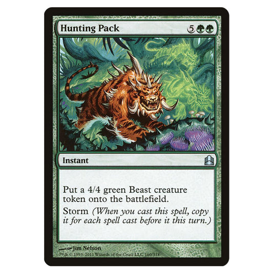 Hunting Pack 160 card from the Magic The Gathering set Commander 2011