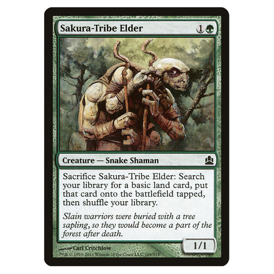 Sakura-Tribe Elder 169 card from the Magic The Gathering set Commander 2011