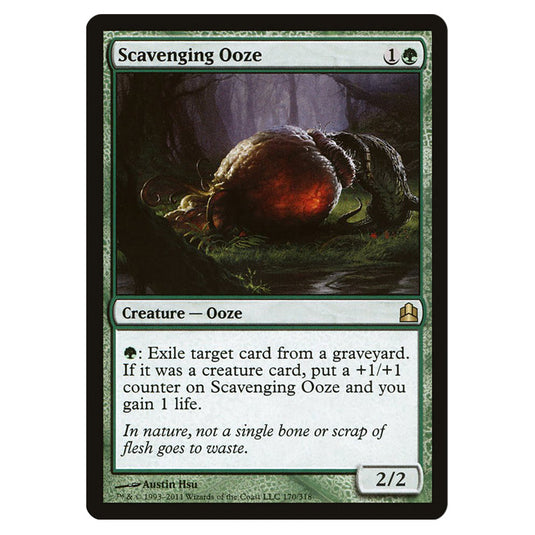 Scavenging Ooze 170 card from the Magic The Gathering set Commander 2011