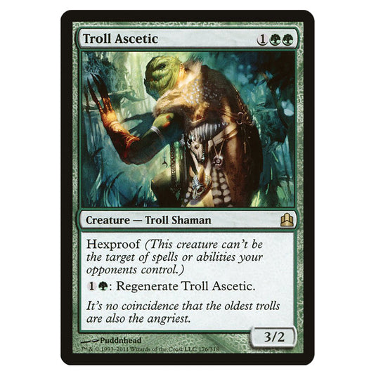 Troll Ascetic 176 card from the Magic The Gathering set Commander 2011