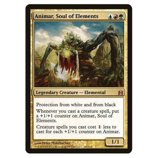 Animar, Soul of Elements 181 card from the Magic The Gathering set Commander 2011