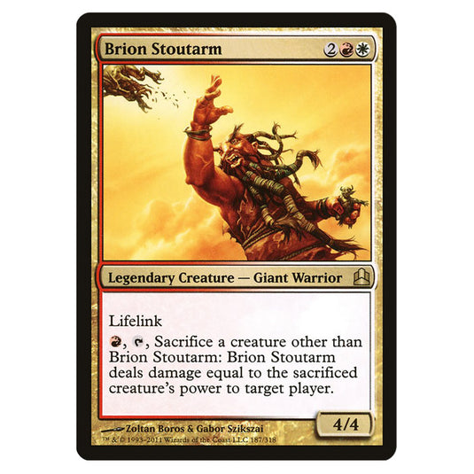 Brion Stoutarm 187 card from the Magic The Gathering set Commander 2011