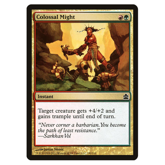 Colossal Might 190 card from the Magic The Gathering set Commander 2011