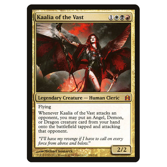 Kaalia of the Vast 206 card from the Magic The Gathering set Commander 2011