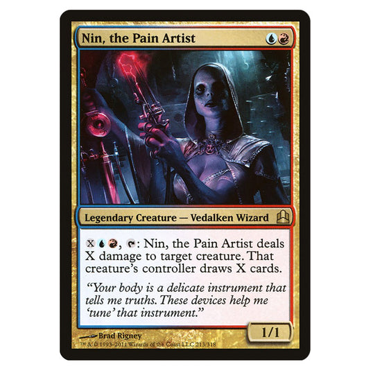 Nin, the Pain Artist 213 card from the Magic The Gathering set Commander 2011