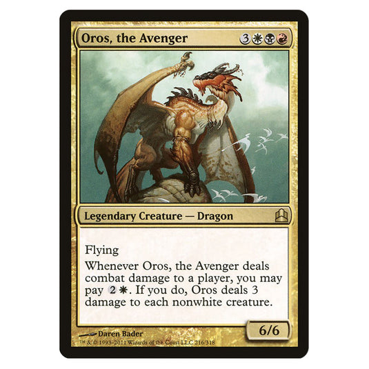 Oros, the Avenger 216 card from the Magic The Gathering set Commander 2011