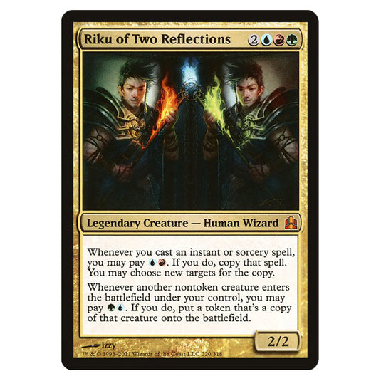 Riku of Two Reflections 220 card from the Magic The Gathering set Commander 2011