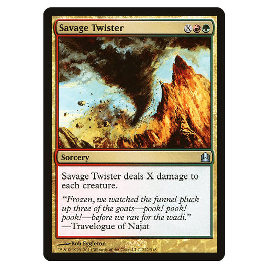 Savage Twister 222 card from the Magic The Gathering set Commander 2011