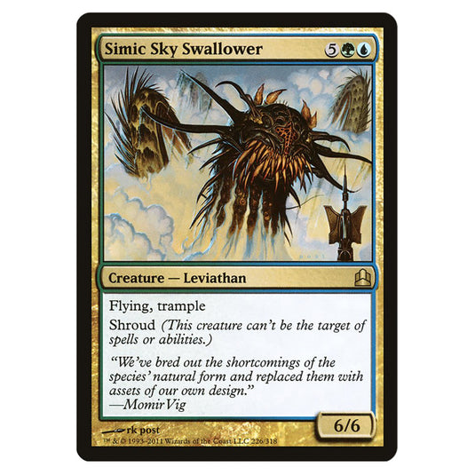 Simic Sky Swallower 226 card from the Magic The Gathering set Commander 2011