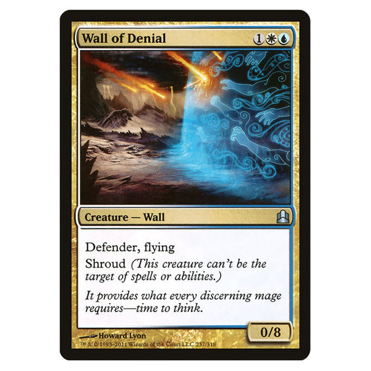 Wall of Denial 237 card from the Magic The Gathering set Commander 2011