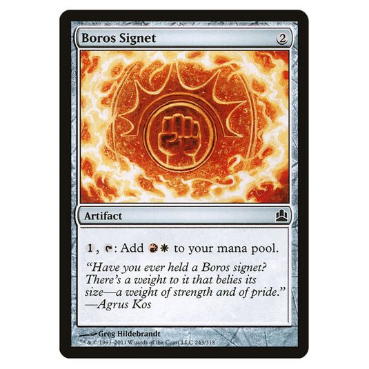 Boros Signet 243 card from the Magic The Gathering set Commander 2011