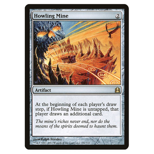 Howling Mine 251 card from the Magic The Gathering set Commander 2011