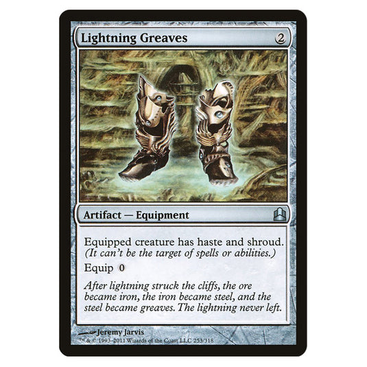 Lightning Greaves 253 card from the Magic The Gathering set Commander 2011