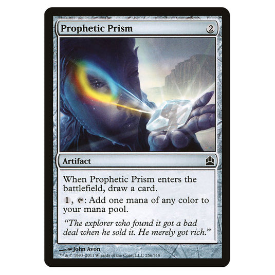 Prophetic Prism 256 card from the Magic The Gathering set Commander 2011