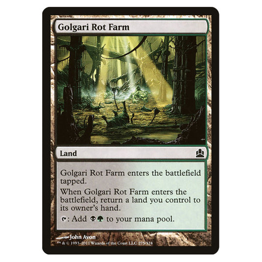 Golgari Rot Farm 275 card from the Magic The Gathering set Commander 2011
