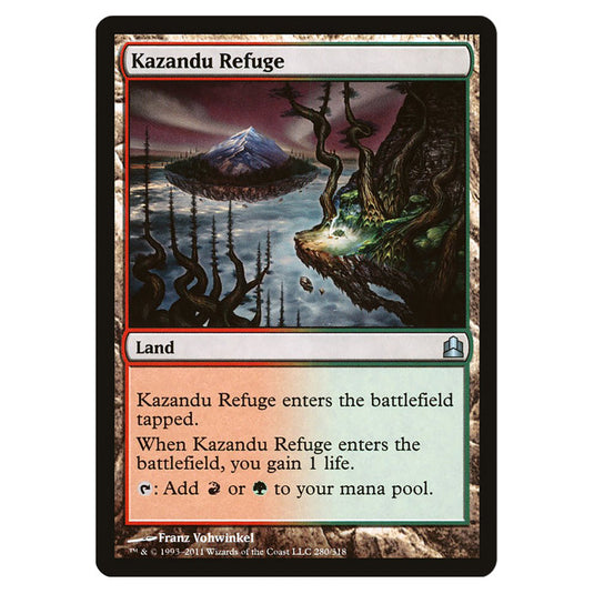 Kazandu Refuge 280 card from the Magic The Gathering set Commander 2011