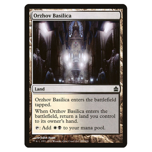 Orzhov Basilica 283 card from the Magic The Gathering set Commander 2011