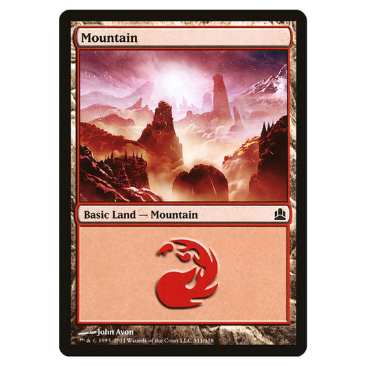 Mountain 311 card from the Magic The Gathering set Commander 2011