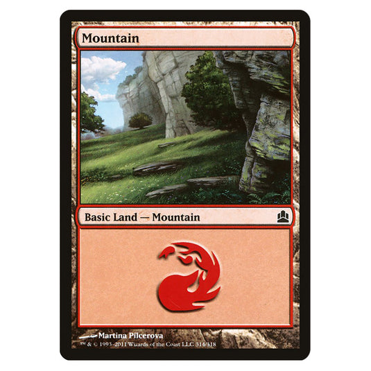 Mountain 314 card from the Magic The Gathering set Commander 2011