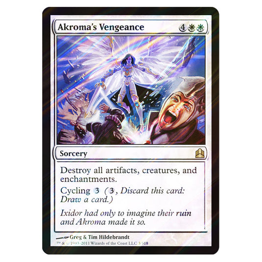 Akroma's Vengeance 3 card from the Magic The Gathering set Commander 2011