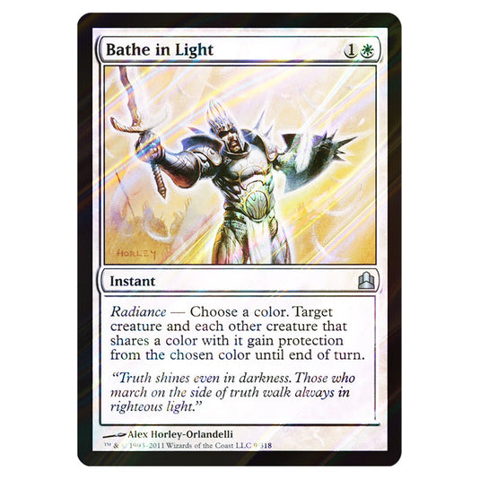 Bathe in Light 9 card from the Magic The Gathering set Commander 2011
