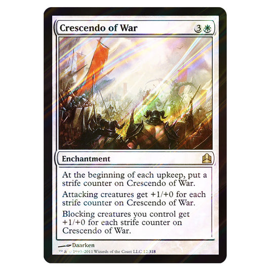 Crescendo of War 12 card from the Magic The Gathering set Commander 2011